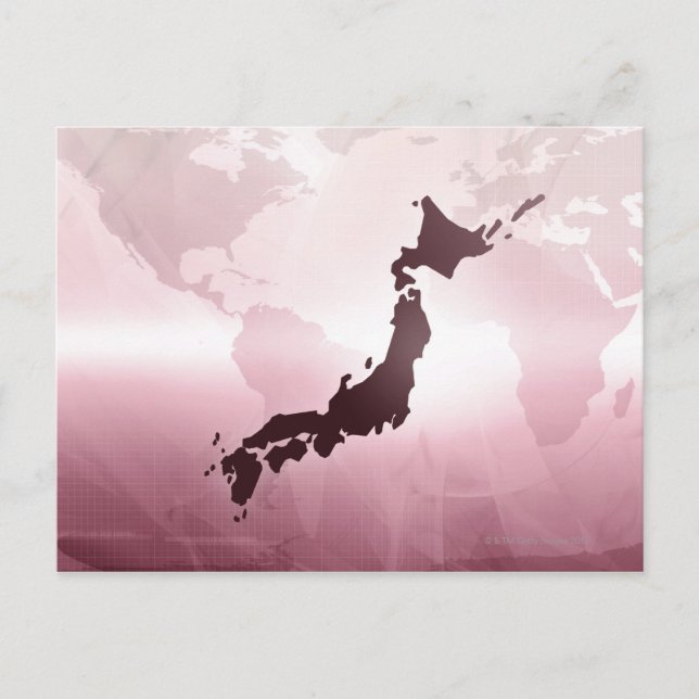 Karta i Japan Vykort (Framsida)