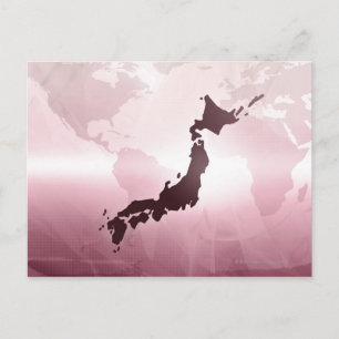 Karta i Japan Vykort