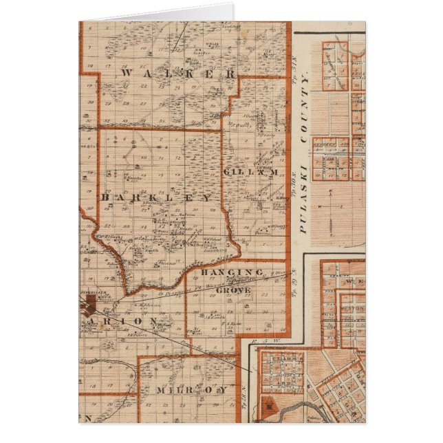 Karta i Jasper County Hälsningskort (Framsidan)