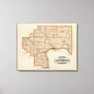 Karta i Jefferson County Canvastryck