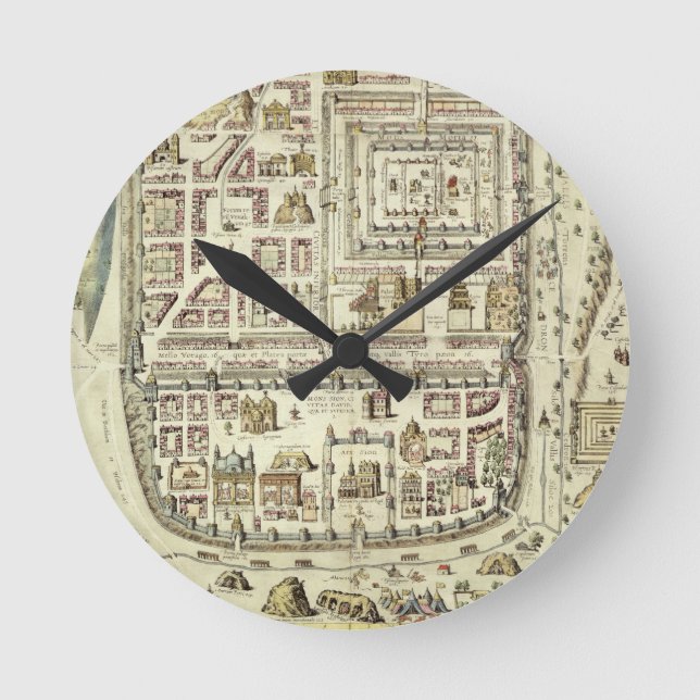 Karta i Jerusalem och dess omgivningar, från "C Rund Klocka (Framsida)