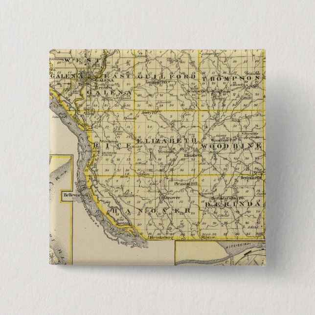 Karta i JoDaviess County, Moline and Dunleith Knapp (Framsida)