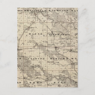 Karta i Jones County, delstaten Iowa Vykort