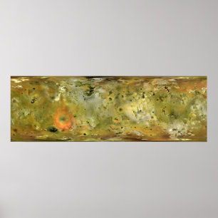 Karta i Jupiters måne Lo Poster