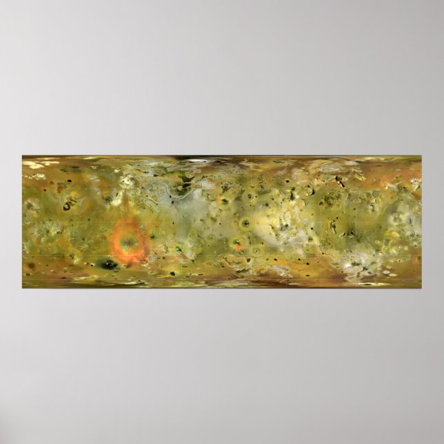 Karta i Jupiters måne Lo Poster (Framsidan)