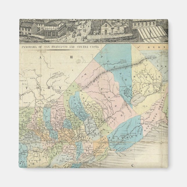 Karta i Kalifornien Magnet (Framsidan)