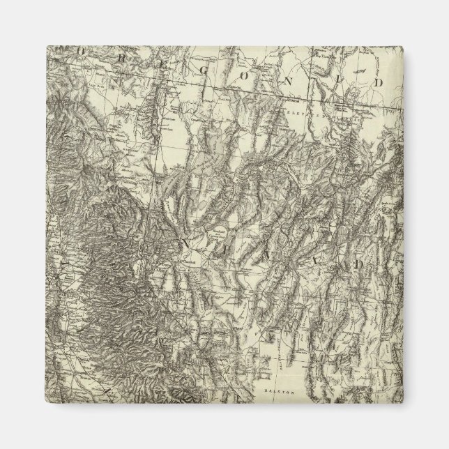 Karta i Kalifornien och Nevada Magnet (Framsidan)