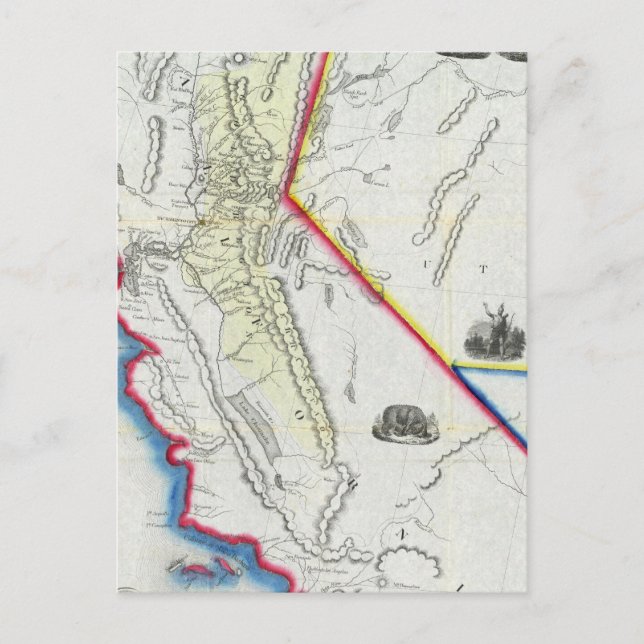 Karta i Kalifornien Vykort (Framsida)