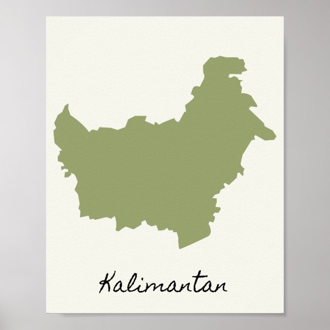 Karta i Kalimantan Poster (Framsidan)