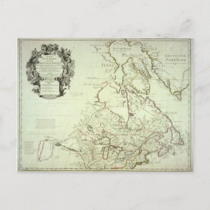 Karta i Kanada Vykort