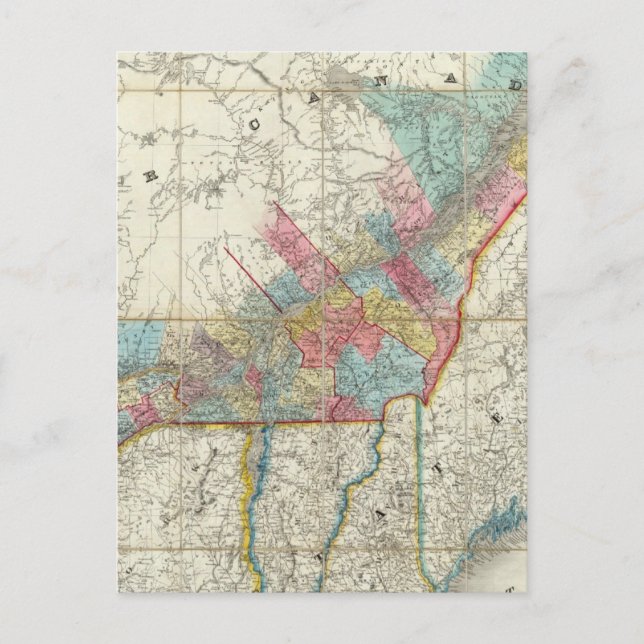 Karta i Kanadas provinser Vykort (Framsida)