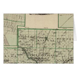 Karta i Kankakee County, Kankakee and Gilman Hälsningskort