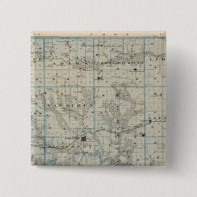 Karta i Keokuk County, Iowa Knapp (Framsida)