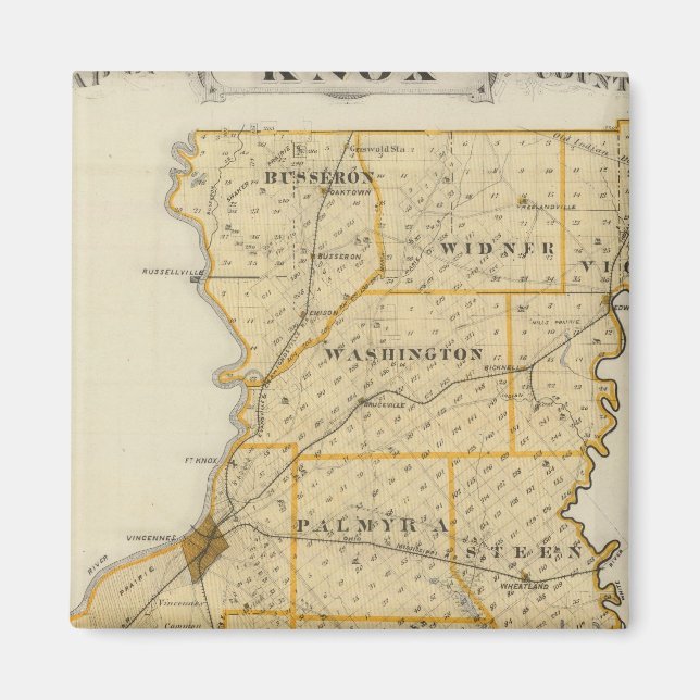 Karta i Knox County Magnet (Framsidan)