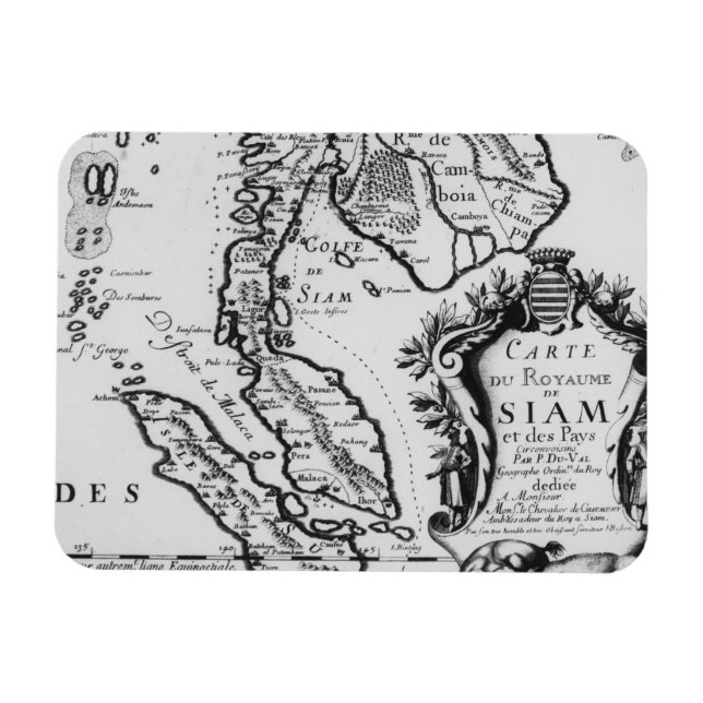 Karta i Konungariket Siam Magnet (Horisontell)