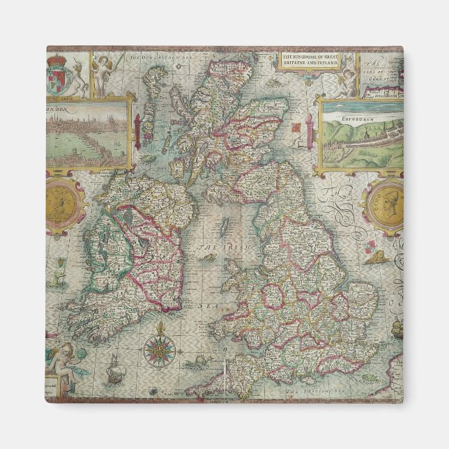 Karta i Konungariket Underbara Storbritannien och  Magnet (Framsidan)