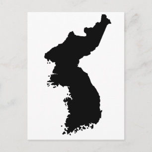 Karta i Korea Vykort