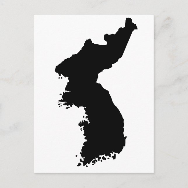Karta i Korea Vykort (Framsida)