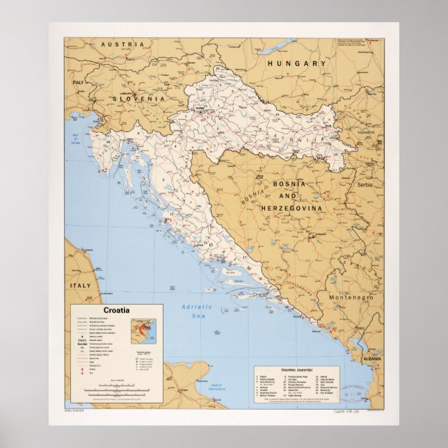 Karta i Kroatien (1995) Poster (Framsidan)
