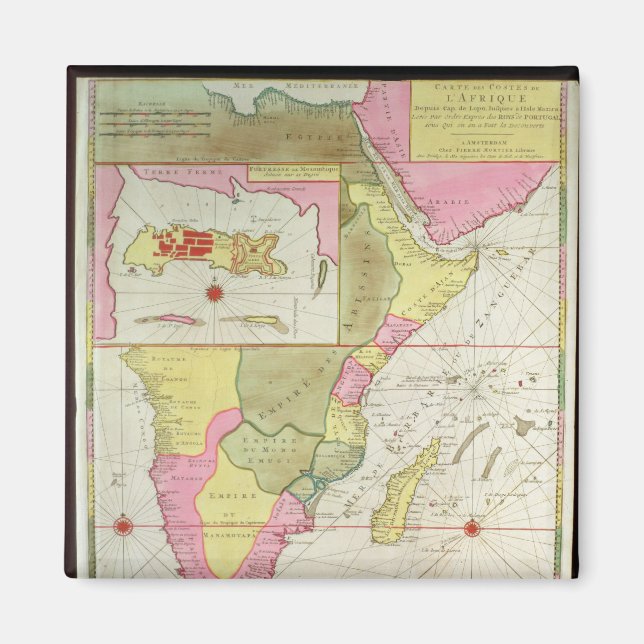 KARTA i LAND i AFRIKA Magnet (Framsidan)