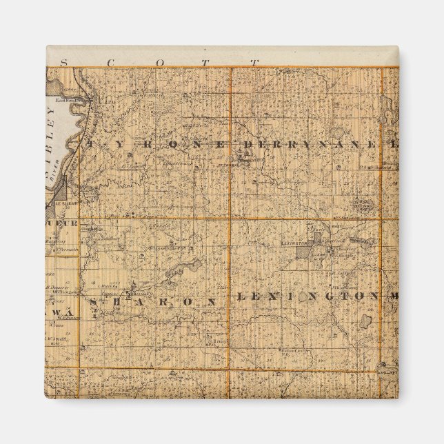 Karta i Le Sueur County, Minnesota Magnet (Framsidan)