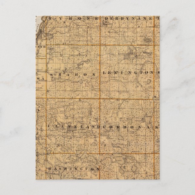 Karta i Le Sueur County, Minnesota Vykort (Framsida)