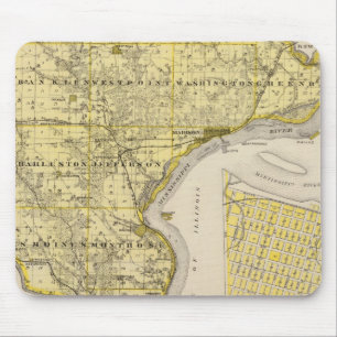 Karta i Lee County och Montrose, delstaten Iowa Musmatta