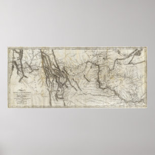 Karta i Lewis och Clark Track 2 Poster