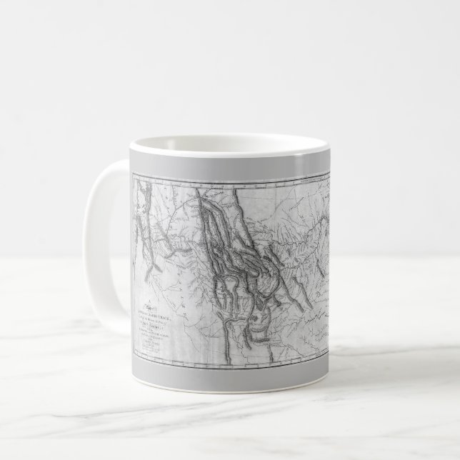 Karta i Lewis och Clarks spår[1814] Kaffemugg (Framsida vänster)