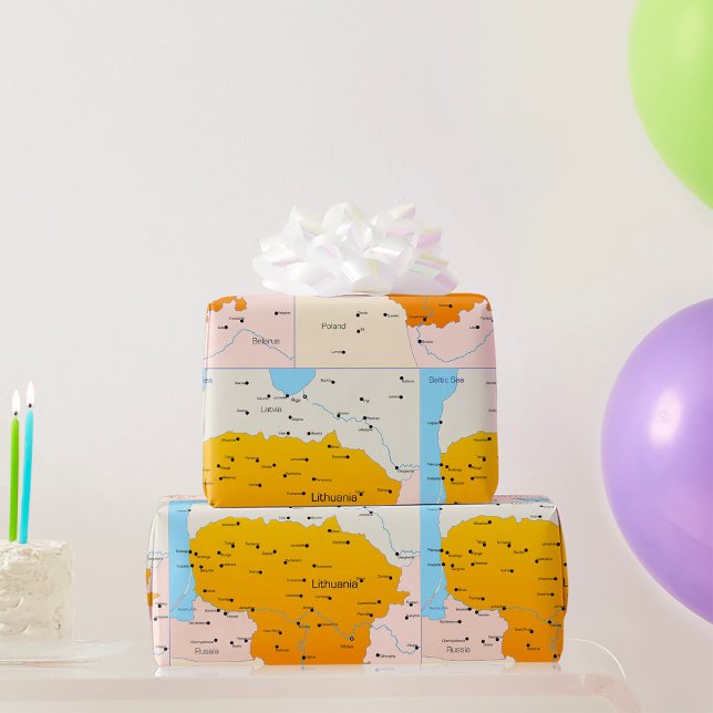 Karta i Litauen Presentpapper (Skapare uppladdad)