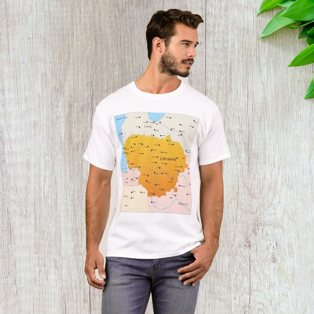 Karta i Litauen T Shirt (Skapare uppladdad)