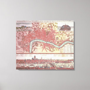 Karta i London Canvastryck