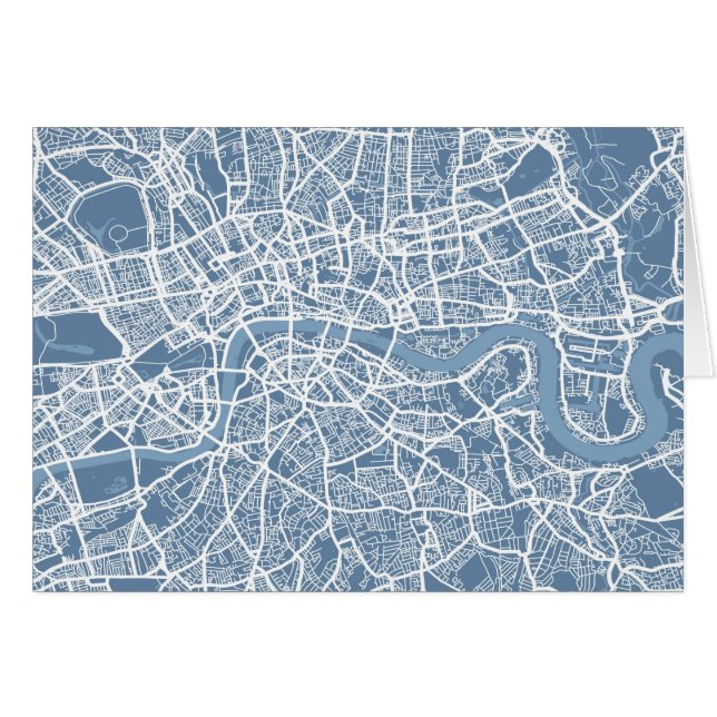 Karta i London Karta Hälsningskort (Framsidan Horizontal)