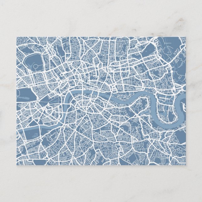 Karta i London Karta Vykort (Framsida)