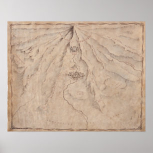 Karta i Lonley-berget Poster