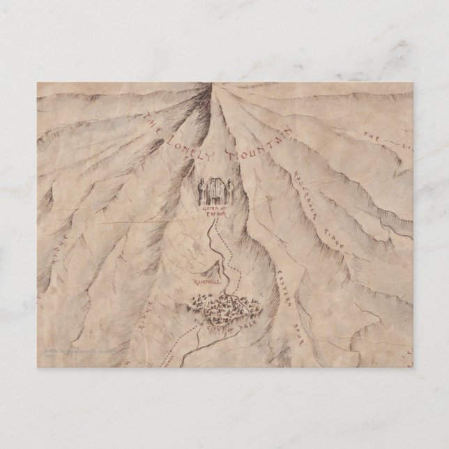 Karta i Lonley-berget Vykort (Framsida)