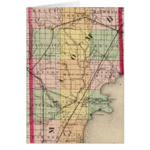 Karta i Macomb County, Michigan Hälsningskort