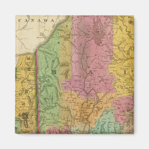Karta i Maine New Hampshire och Vermont Magnet