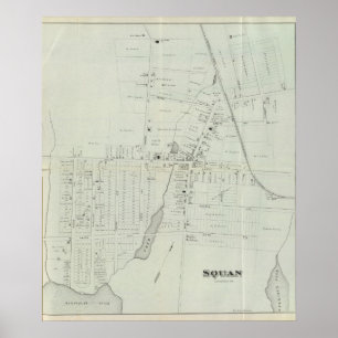 Karta i Manasquan, New jersey Poster