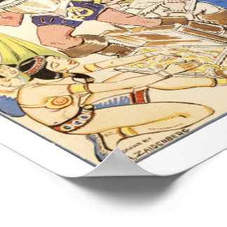 Karta i Manhattan från 1789-1939 Poster