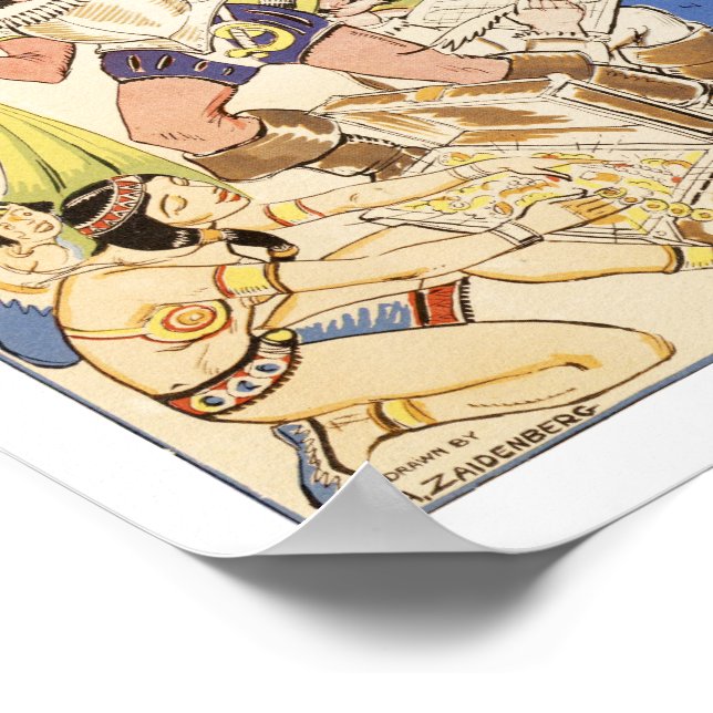 Karta i Manhattan från 1789-1939 Poster (Hörn)