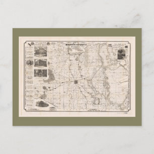 Karta i Marion County, Florida (1892) Vykort