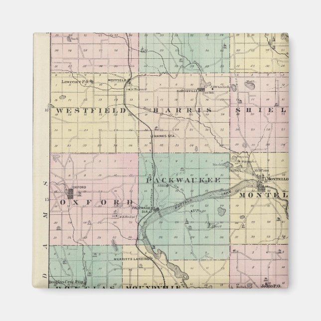 Karta i Marquette County & Westfield Magnet (Framsidan)
