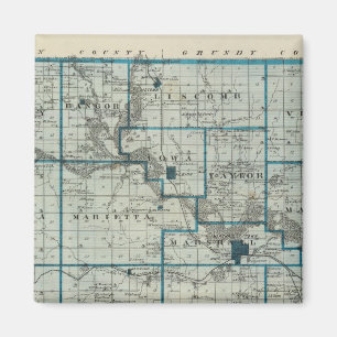 Karta i Marshall County, Iowa Magnet