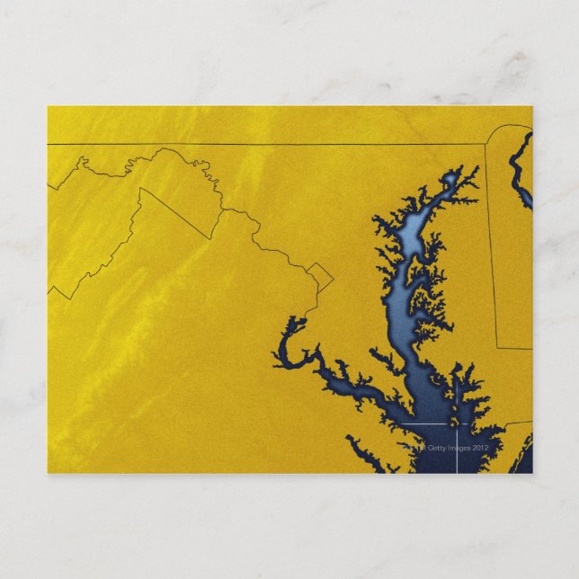 Karta i Maryland 4 Vykort (Framsida)