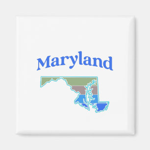 Karta i Maryland Magnet