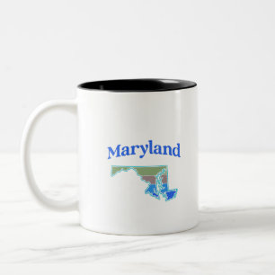 Karta i Maryland Två-Tonad Mugg