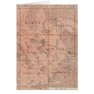 Karta i Meeker County, Minnesota Hälsningskort
