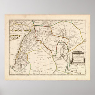 Karta i Mellan östern (1651) Poster