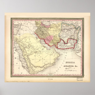 Karta i Mellan östern (1846) Poster